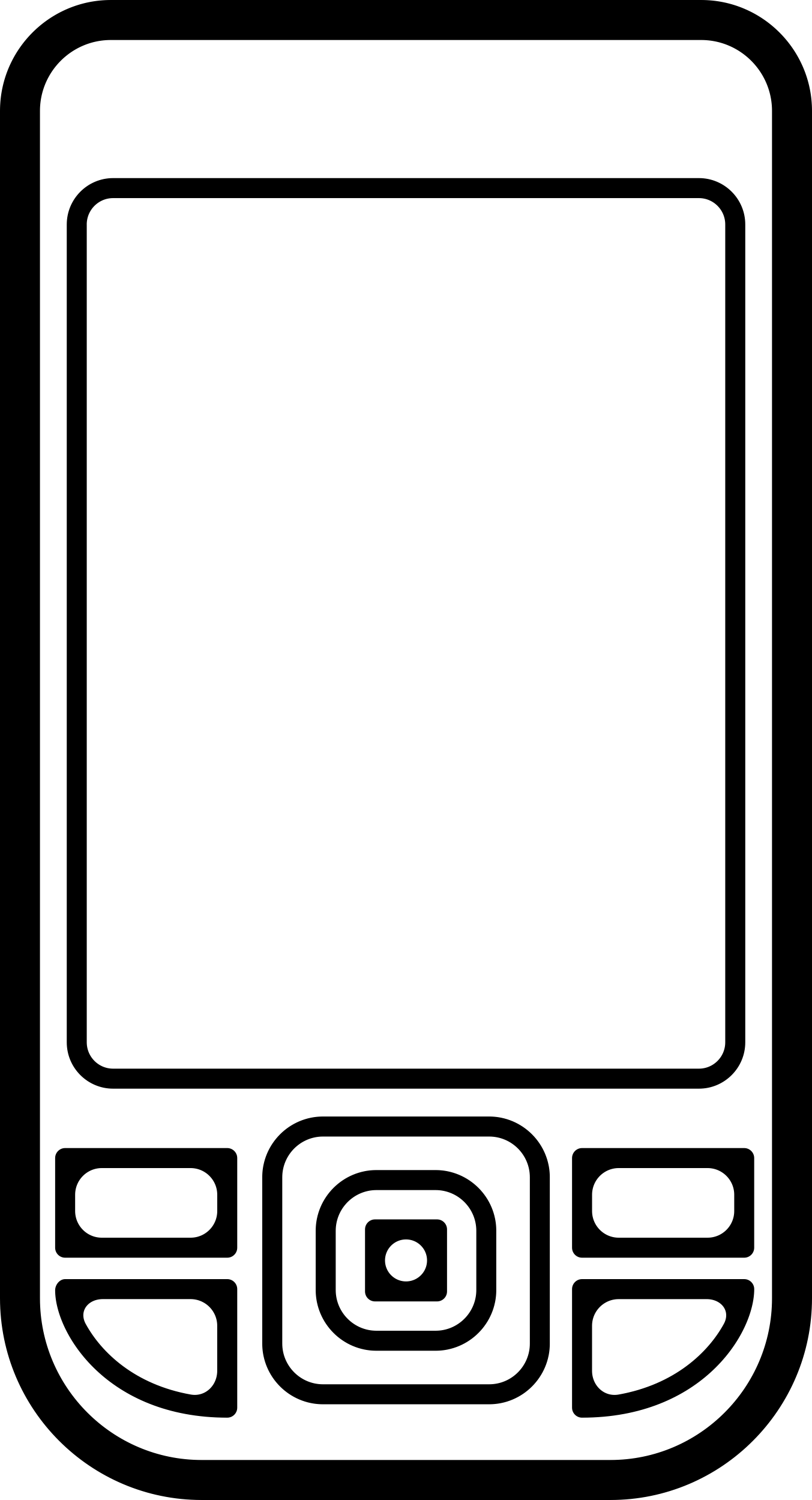 Phone With Buttons Sketch Style Svg Vector Free Vectors